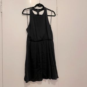 Alice and Olivia halter dress with leather detailing